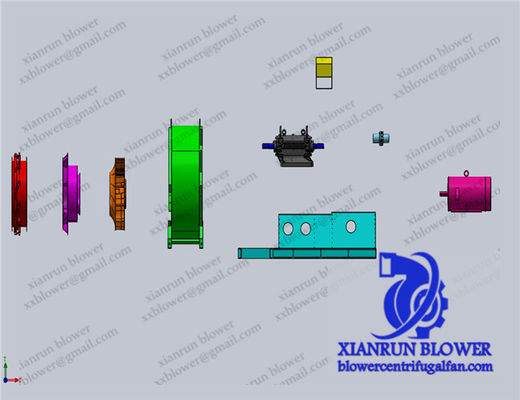 Настраиваемый центробежный радиальный вентилятор для конкретных промышленных нужд промышленный вентилятор Вентиляторы и воздуходувки с лопатками, загнутыми назад